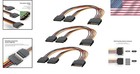 3x Sata Power 15 Pin Y Splitter Cable Adapter Male To Female Ssd Hdd Hard Drive