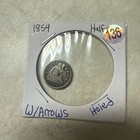 1854 Liberty Seated Half Dime Silver Coin  High Date Variety
