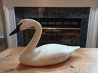 Large Wooden Swan White Duck Decor Or Decoy By Goose Creek  24 x 14 x9 5 