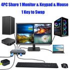 4 Port Hdmi Kvm Switch With Remote Control Supports 4k 30hz Resolution  4 Cables