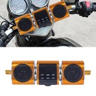 Waterproof Bluetooth Motorcycle Audio Stereo Speaker System Mp3 Usb Aux Fm Radio