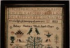 Early  19th Century Adam   Eve   Motif Sampler By Betsey Haslem Aged 11 - 1833