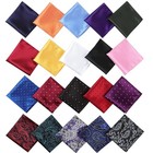 20 Pack Men s Pocket Squares Handkerchiefs Assorted Colors For Wedding Party
