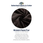 Ultimate Sack 6 Foot Foam Filled Washable Fur Covered Bean Bag Chair  Brown