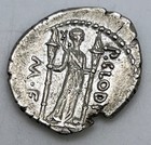 42 Bc P Clodius Turrinus Roman Republic Ar Denarius Apollo Diana Quiver Bow X   