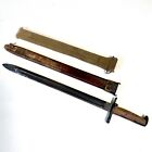 M1905 Springfield Bayonet  W m1910 Wood canvas Scabbard  dated 1918 