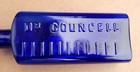 Rare Cobalt Blue Empty Glass Poison   Medecine Bottle Dr Councell Circa 1900