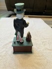 Vintage Uncle Sam Metal Cast Iron Working Mechanical Coin Bank Reproduction