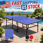 8 Ft Portable Ping Pong Table Foldable Indoor Outdoor Table Tennis Set