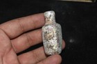 Rare Ancient Roman Glass Bottle Vial With Iridescent Patina In Good Condition