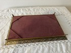 Vintage Hollywood Regency Filigree Gold Tone Mirrored Vanity Tray