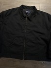 Dickies Eisenhower Jacket Sz 4xl Black Quilt Lined Canvas Full Zip Up Work