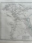 1851 Ancient Egypt Hand Coloured Original Antique Map By William Hughes