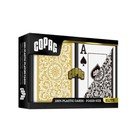 Copag 1546 100  Plastic Playing Cards - Poker Size Jumbo Index Black gold 6 Sets