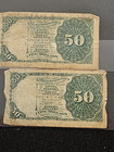 4th Issue  50c Fractional Note Fr-1379 2ea Sold Seperatley 