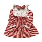 Vintage Polly Flinders Girls Dress Size 4t Gingerbread Lace Ruffle Eyelet