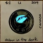 2017 Canada Toonie 2 Dollars Glow In The Dark Dance Of The Spirits Colour Coin U