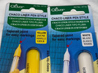 Clover  Chaco Liner Pen Style In Yellow 4712   White 4713    Chacopel Fine 418