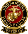 United States Marine Corps Veteran Lapel Pin  1 X 1 2  Usmc Officially Licensed