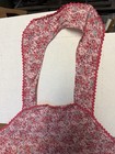 Vintage Cotton Apron 2 Pockets Beautiful Pink Floral Pattern Bib Type