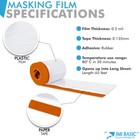 Pre Taped Masking Paper - Car Painters Plastic Orange Automotive Paint Tape Film