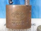 Vintage Corbin Padlock Brass With Key  Heavy