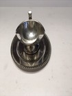 Vintage Crescent Silver Plate Gravy Boat Attached Base 3158s  