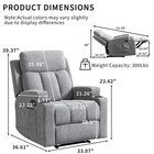 Canmov Soft Fabric Manual Recliner Chair With Massage   Heat  With 2 Cup Holders