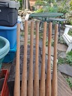 Antique Wood Spindles - Oak - 8 Total - Nos