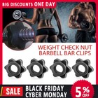 4pc Weight Check Nut Barbell Bar Clips Spin Lock Screw Dumbbell Spinlock Collars