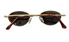 Outlook Eyewear By Bausch   Lomb Oval Metallic Gold Tortoise Sunglasses