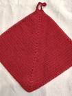 New Handmade Crochet Potholders 100  Cotton Crochet Thread Burgundy Set Of 2