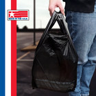 Black T-shirt Carryout Bags 11 5x6 5x22 Plastic Grocery Shopping Bags 1000 Ct 
