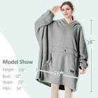 Blanket Sweatshirt Sherpa Lining Plush Fleece Oversized Hoodie With Pocket