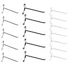 4  6  8  12  Long Gridwall Hooks Grid Panel Display Wire Metal-black crome white