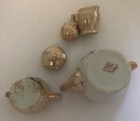 Vintage Child s Porcelain Toy Tea Set Lustre Luster W flowers Japan Pieces