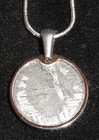Meteorite Pendant With 20 Inch Silver Chain Necklace Aletai Meteorite With Coa
