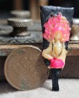 Vintage Celluloid Piece With Fancy Lady Woman Charm Prize Jewelry Made In Japan