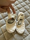 Girls Ballet Slippers White Ivory Dance Shoes Cross Straps Unbranded 6    Sole