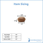 Wood Hole Plugs 1 2 Inch  Walnut  Button Top Plugs For Screw Holes   Woodpeckers