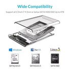 2 5  Sata Usb 3 0 Clear Hard Drive Disk Hdd Ssd Enclosure External Laptop Case