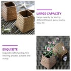 1pc Practical Chocolate Woven Flower Basket With Large Capacity For Storage
