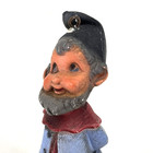 Vintage Christmas Elf Ornament Pixie Dwarf Gnome Bashful Hong Kong 3  Kitschy