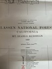 Lassen National Forest U  S  Dept  Map California Circa 1929