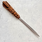 Vintage Lono Hapa Wood Coco Joes Hawaii Tiki Letter Opener stainless Steel Blade