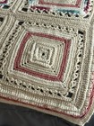 Handmade Crocheted Afghan Lap Blanket Throw   Granny Square   Multi   72  X 100 