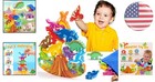 10-piece Wooden Dinosaur Stacking Toy Set With Balance Base For Kids Ages 3-8