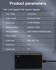 Gigabit Poe Injector 48v Power Over Ethernet Supply Adapter 10 100 1000mbps Iee