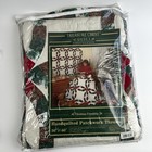 Christmas Holiday Quilted Patchwork Wall Hanging Throw 50x60 Vtg Cottagecore Nos