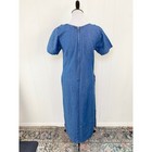 Vtg 90s Tagwear Denim Maxi Dress Womens S Blue Cotton Short Sleeve Cottagecore